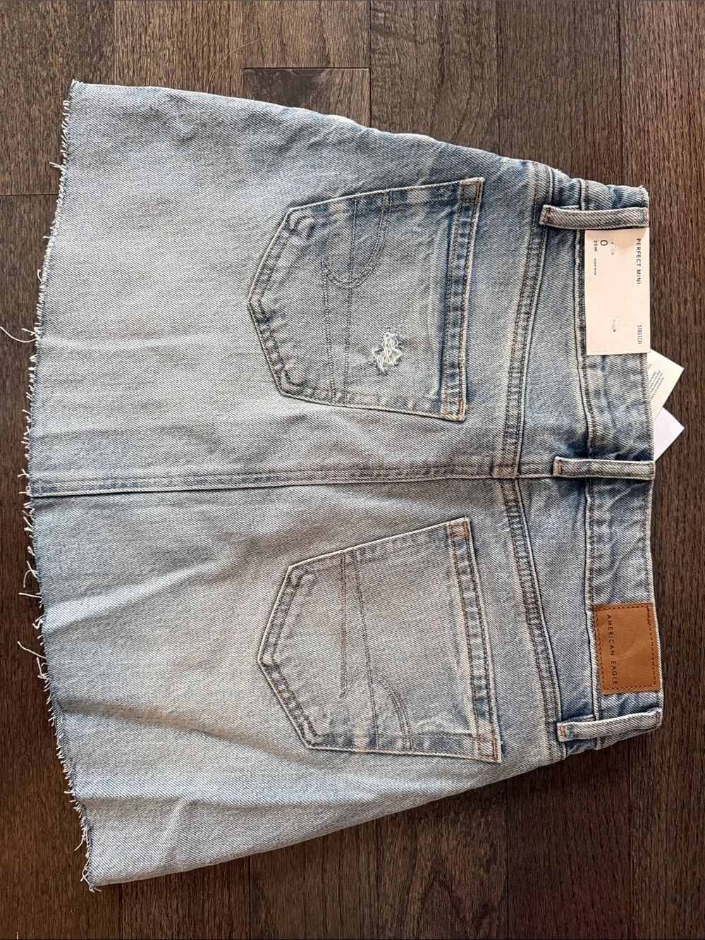 American Eagle Outfitters Light Blue Washed Denim Mini Skirt